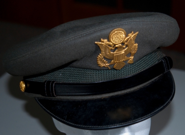 As I scour my collection, I begin to realize that the overwhelming majority of items are Navy-centric. This 1950s U.S, Army cap is part of the display that I am assembling of my paternal grandfather's older brother's service.